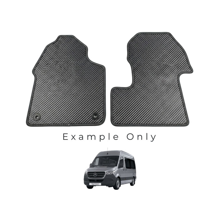KombiLife Executive Rubber Floor Mats For Mercedes-Benz Sprinter 2019+ (Cloth Interior) – Fronts Only