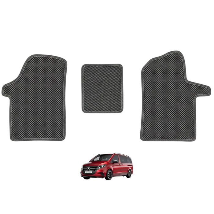 KombiLife Executive Rubber Floor Mats For Mercedes-Benz Vito 2015+ (8 Seater) – Fronts Only