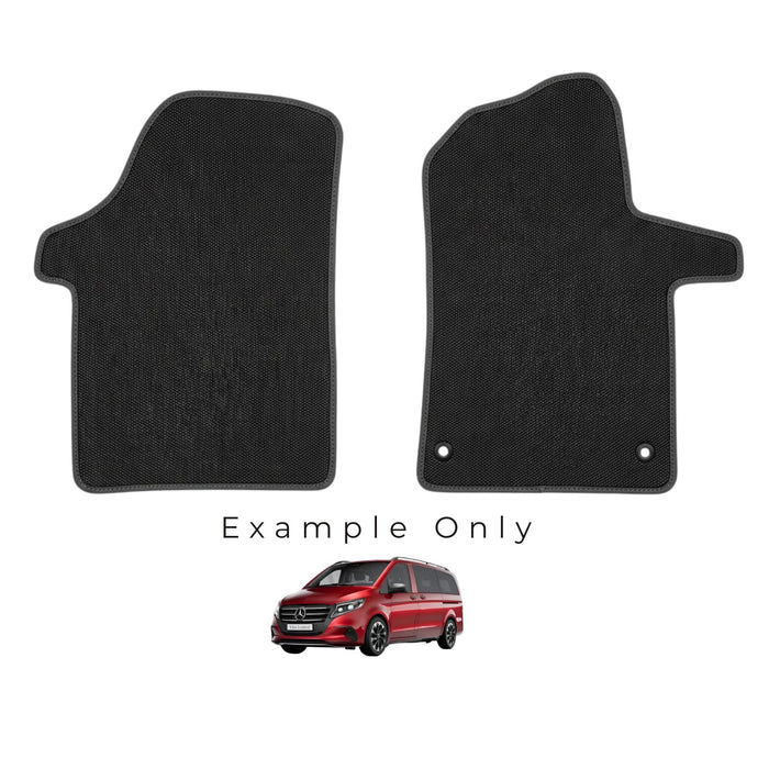 KombiLife Executive Rubber Floor Mats For Mercedes-Benz Vito Crew Cab (2015+) – Fronts Only