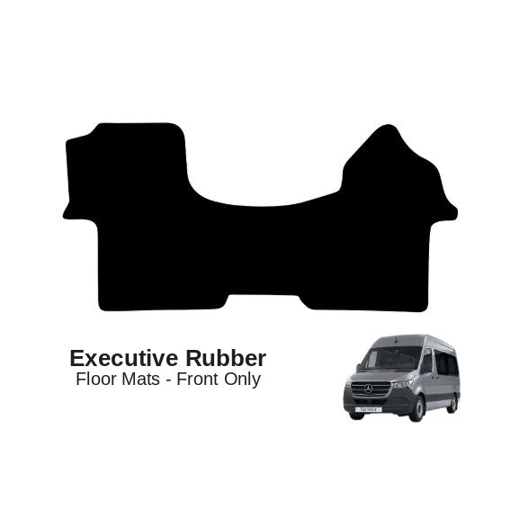 KombiLife Executive Rubber Floor Mats For Mercedes-Benz Sprinter Bus 2019+ (Vinyl Interior) – Fronts Only