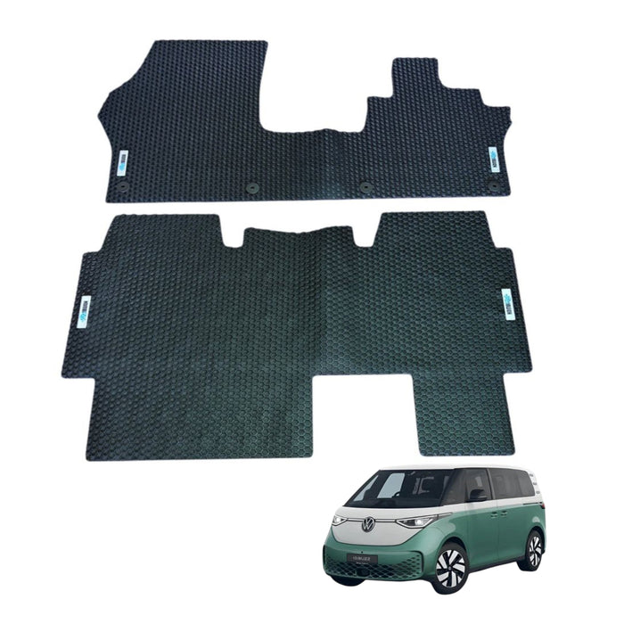 KombiLife Executive Rubber Floor Mats For ID Buzz SWB (5 Seater) – Full Set