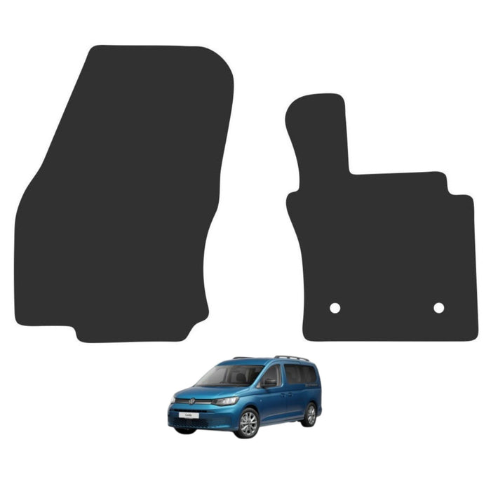KombiLife Classic Carpet Floor Mats For VW Caddy 5 Cargo (2021+) – Fronts Only – With Driver Side Heel Pad