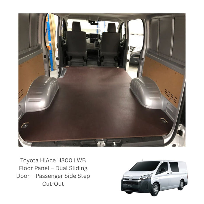 Floor Panel For Toyota HiAce 2019+ LWB Dual Sliding Door – Passenger Side Step Cut-Out – 1 Piece