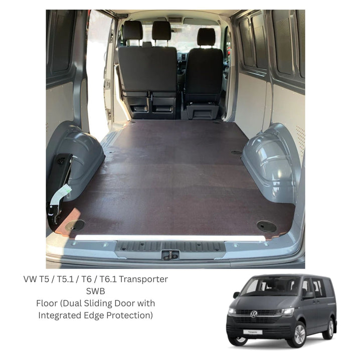 Floor – SWB Dual Sliding Door with Integrated Edge Protection for VW T5 / T5.1 / T6 / T6.1 Transporter