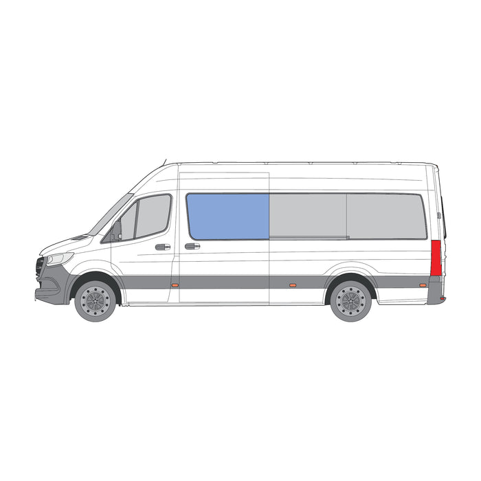 FRONT LEFT - Sliding Window For Sliding Door - VW Crafter up to 2016 / Mercedes Sprinter