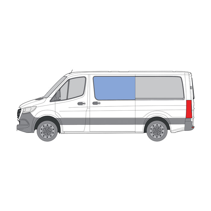 FRONT LEFT - Sliding Window For Sliding Door - VW Crafter up to 2016 / Mercedes Sprinter
