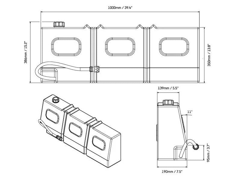 Front Runner 50L Slanted Water Tank