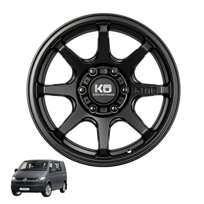 GRAPPLER - Alloy Wheel for VW T6.1 / T6 / T5 - Satin Black - 16x7 - 5/12035P - 1250KG
