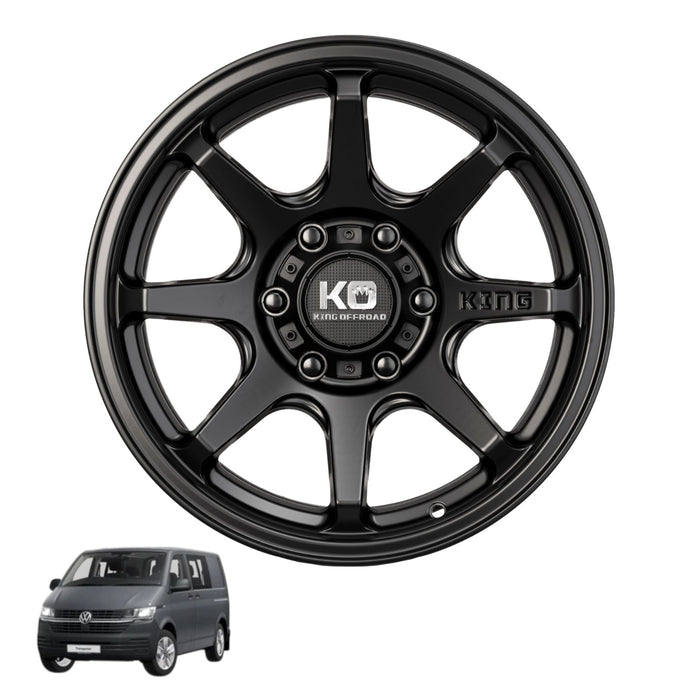 GRAPPLER - Alloy Wheel for VW T6.1 / T6 / T5 - Satin Black - 17x7.5 - 5/12035P - 1250KG