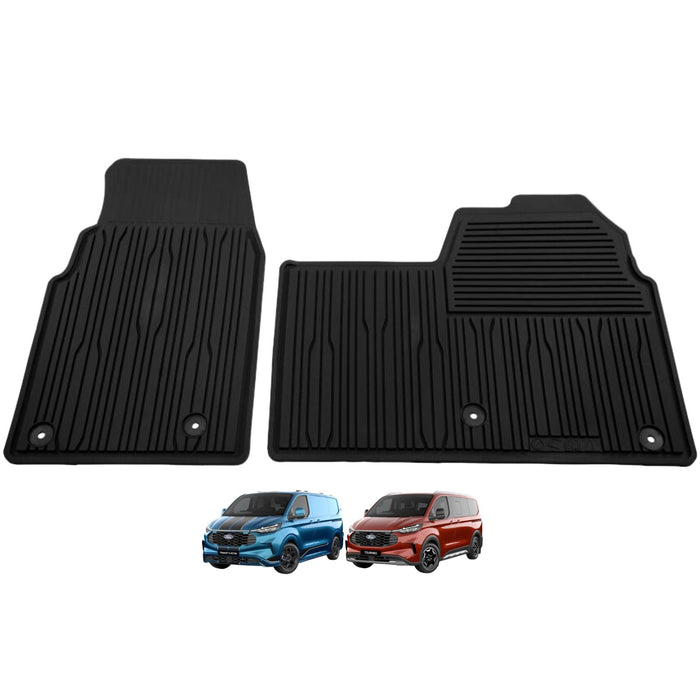 Genuine Ford Front All-Weather Rubber Mats Transit Custom V710 & Tourneo Custom 2023+