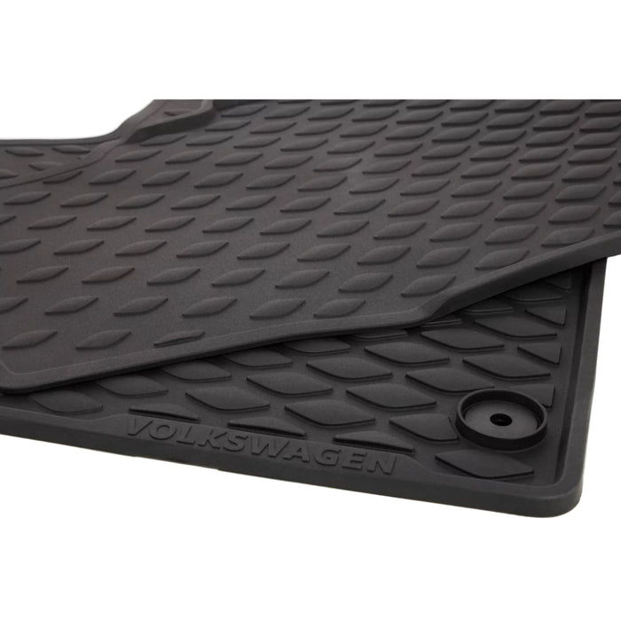 Genuine VW All-Weather Front Rubber Floor Mats for T7 Transporter Camper Donor