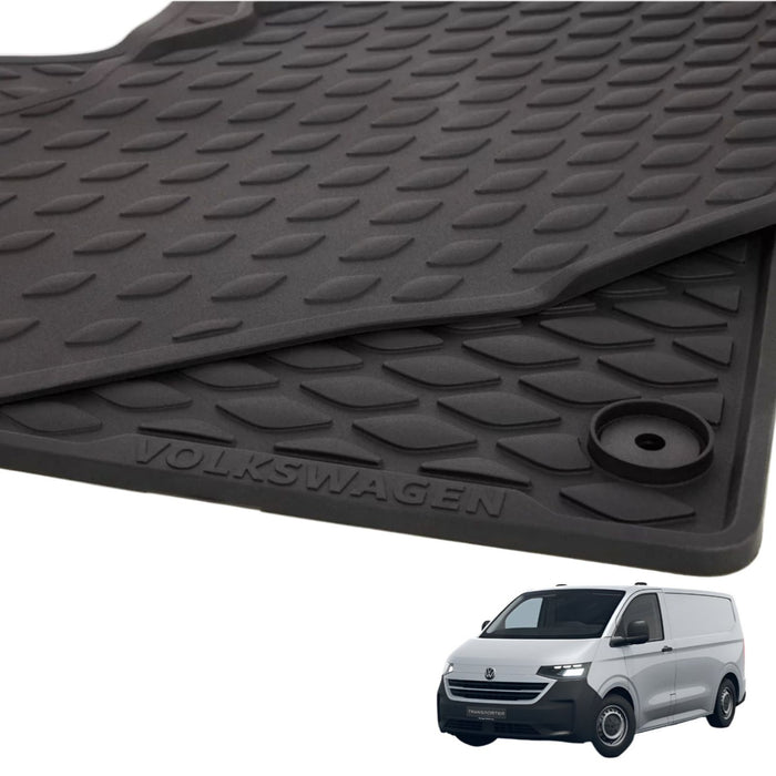 Genuine VW All‑Weather Front Rubber Floor Mats for T7 Transporter