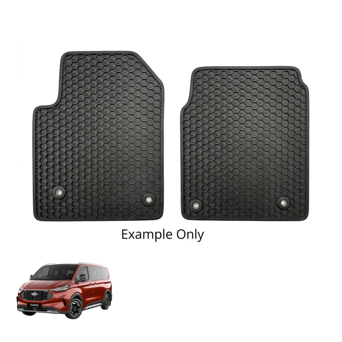 KombiLife Heavy-Duty Rubber Floor Mats For Ford Tourneo 2023+ (8 Seater) – Fronts Only