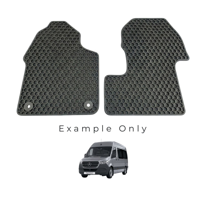 KombiLife Heavy-Duty Rubber Floor Mats For Mercedes-Benz Sprinter 2019+ (Cloth Interior) – Fronts Only