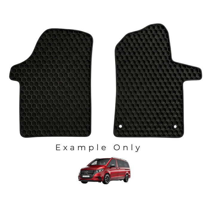 KombiLife Heavy-Duty Rubber Floor Mats For Mercedes-Benz Vito Crew Cab (2015+) – Fronts Only