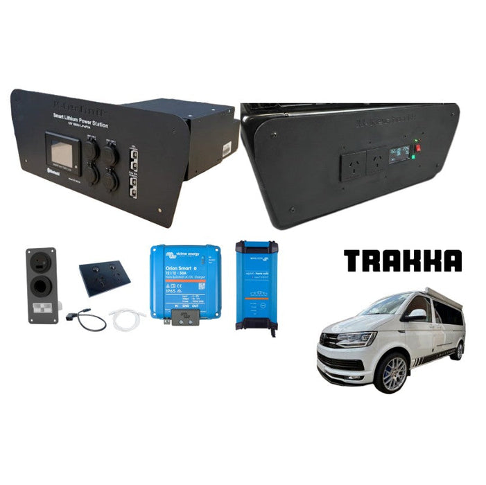 K-technik 173Ah LiFePO4 Smart Lithium Power Station and 2500w Pure Sine Wave Inverter Upgrade For VW T5/T6/T6.1 Trakka Trakkadu