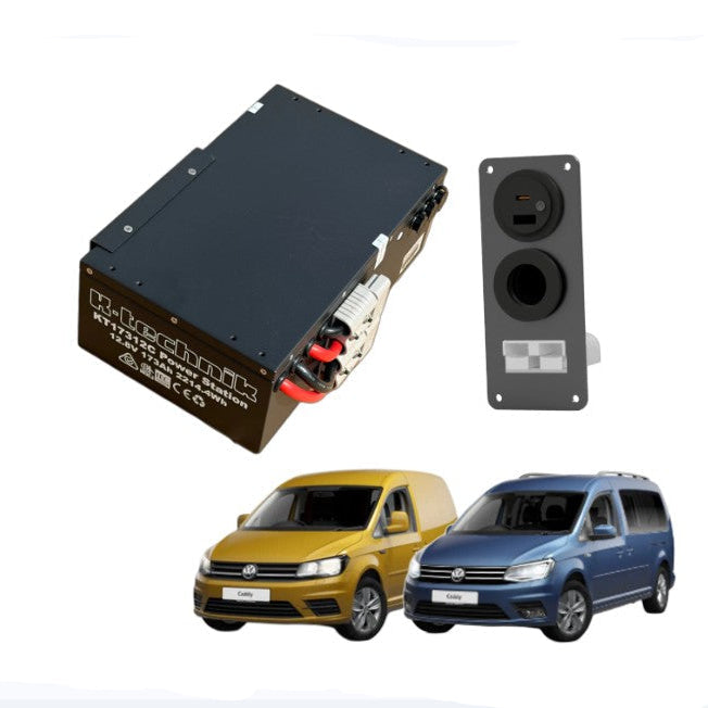 12V 173Ah LiFePO4 Smart Lithium Under-seat Off Grid Power Station Kit For VW Caddy 3 & 4 (2005-2020)