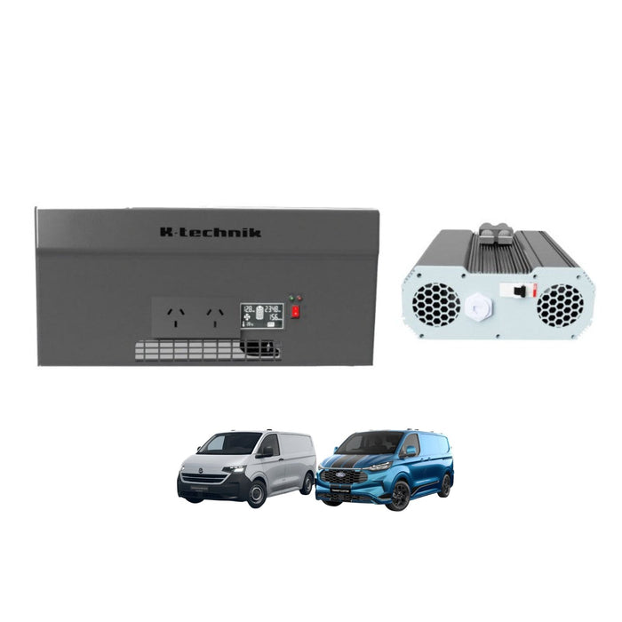 K-technik 2500W Pure Sine Wave Inverter Kit For VW T7 Transporter / T7 Caravelle / Ford Transit Custom V710 / Ford Tourneo 2023+