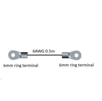 Earth Battery Electrical Cable with Ring Terminals x1