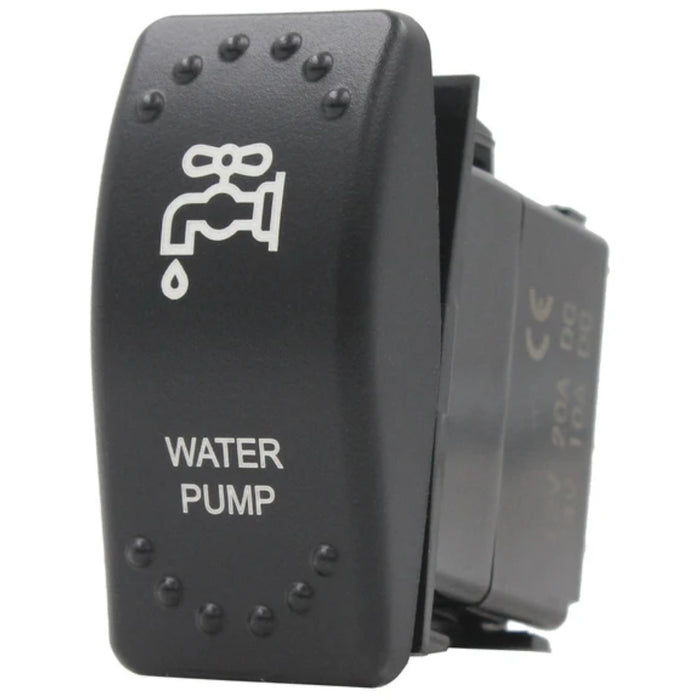 Laser Etched Rocker Switch – No LED – Water Pump