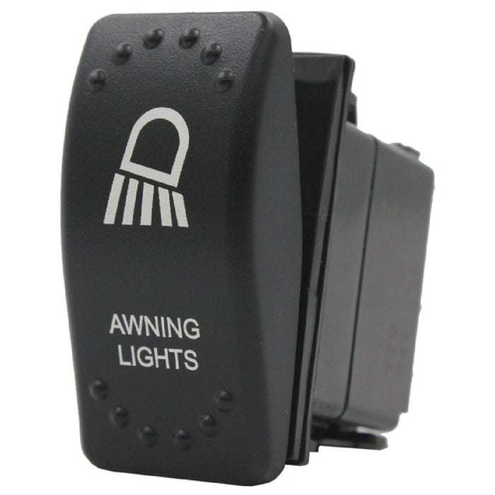 Laser Etched Rocker Switch – White LED – Awning Lights