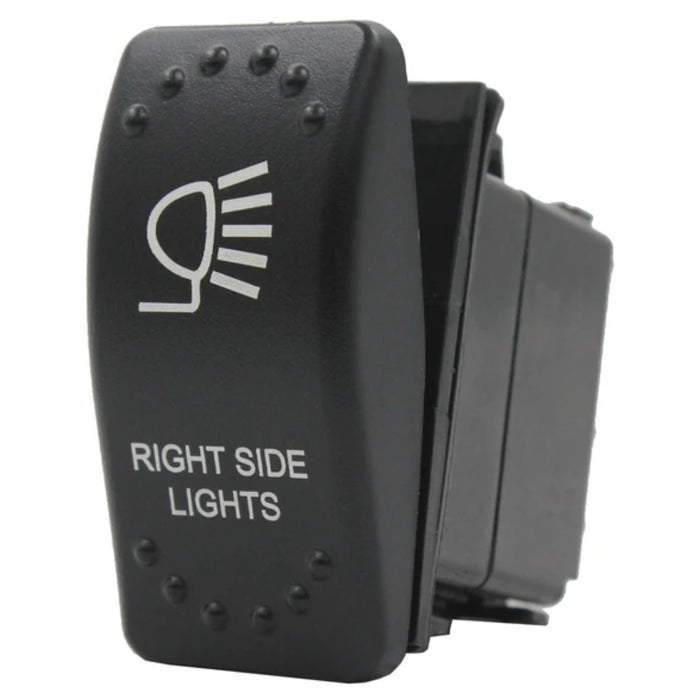 Laser Etched Rocker Switch – White LED – Right Side Lights