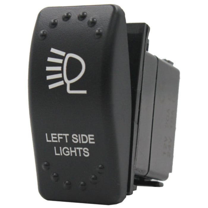 Laser Etched Rocker Switch – White LED – Left Side Lights