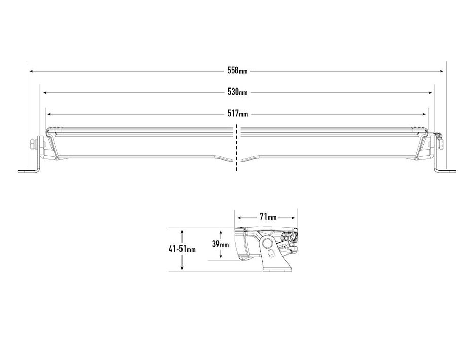 Lazer Lamps Glide Elite 20" Curved LED Light Bar with Position Light