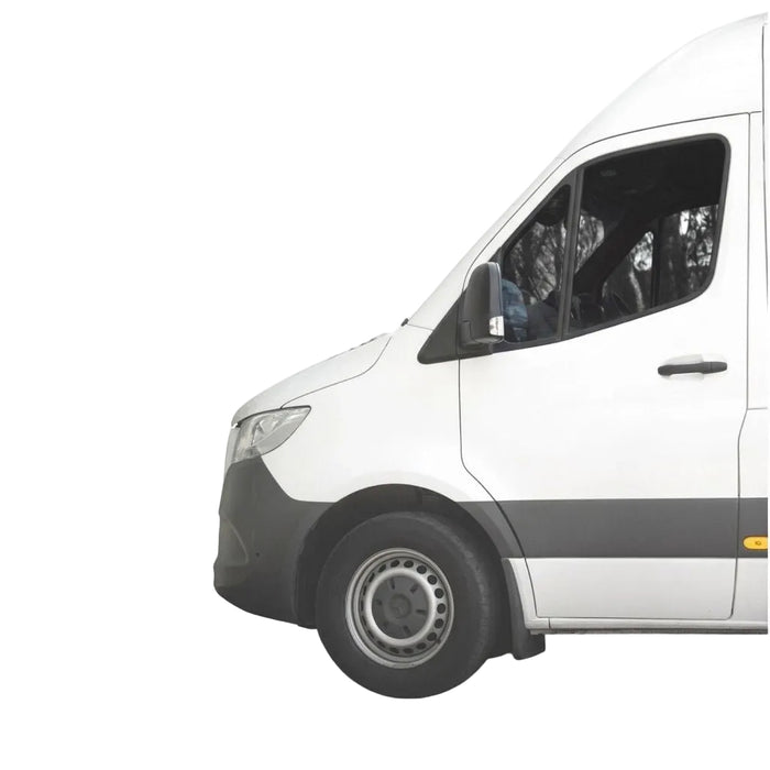 Living in a Bubble Universal Front / Side / Rear Van Fly Screen Bundle - Large Size with Single Fixation Wing Mirror - Black