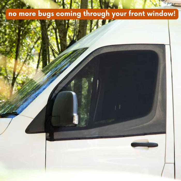 Living in a Bubble Universal Magnetic Front Window Fly Screens - For Cars and Vans - Single Fixation Point Wing Mirrors