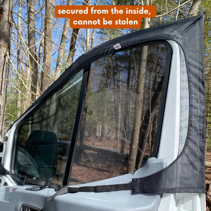 Living in a Bubble Universal Magnetic Front Window Fly Screens - For Cars and Vans - Single Fixation Point Wing Mirrors
