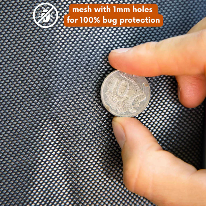 Living in a Bubble Universal Magnetic Front Window Fly Screens - For Cars and Vans - Single Fixation Point Wing Mirrors