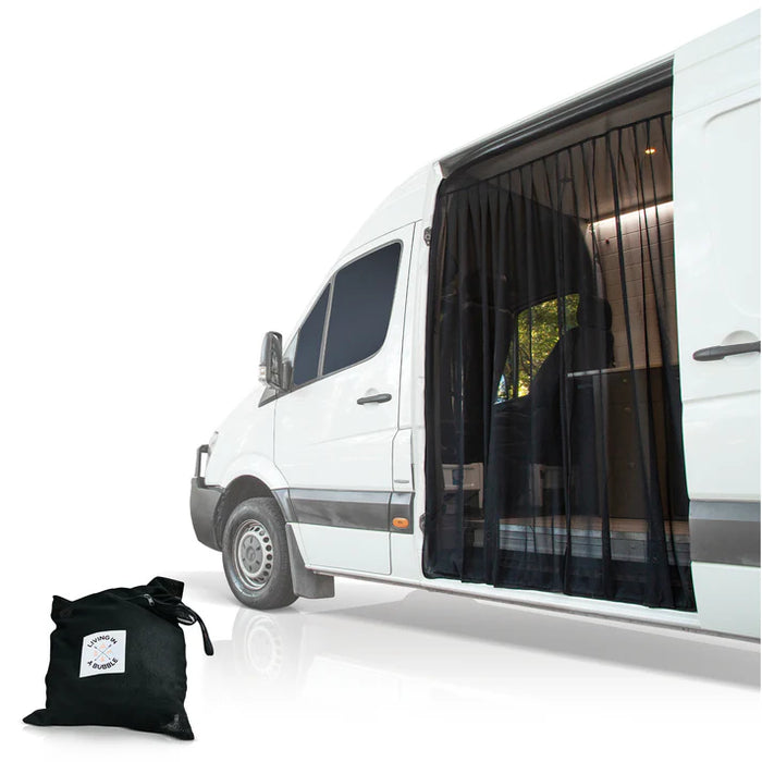 Living in a Bubble Universal Magnetic Side Door Van Fly Screen - Large Size