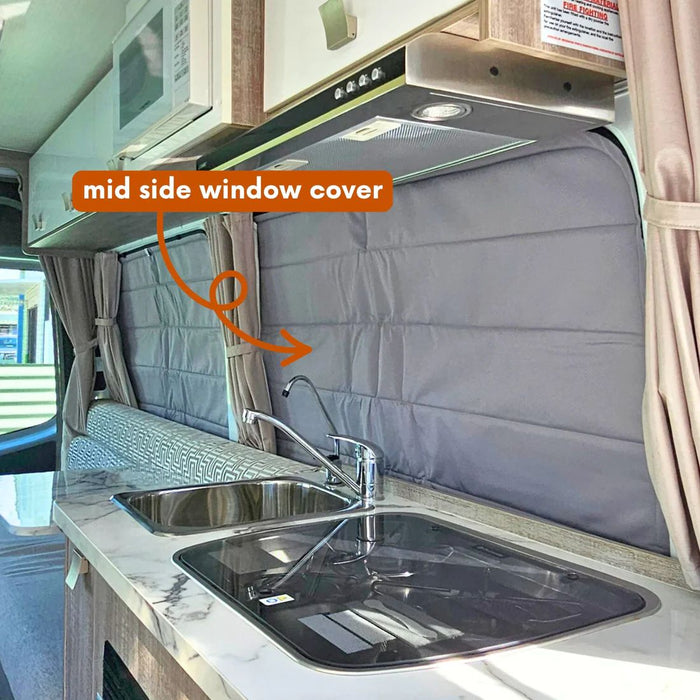 Living in a Bubble Mercedes Sprinter LWB Thermomat - Left Middle Side Window