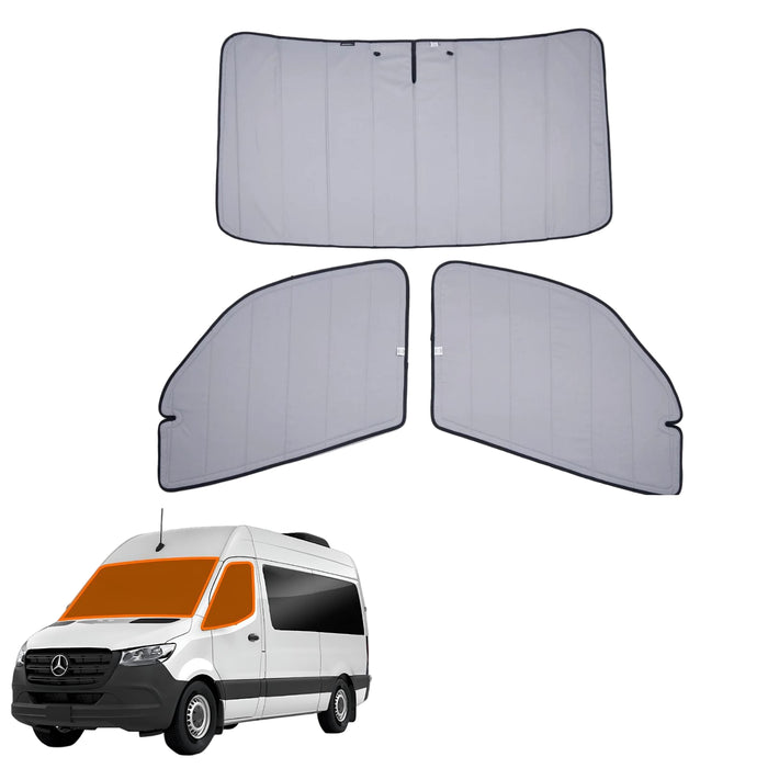 Living in a Bubble Mercedes Sprinter Thermomats – Cab Set 3‑Piece (2019‑Present)