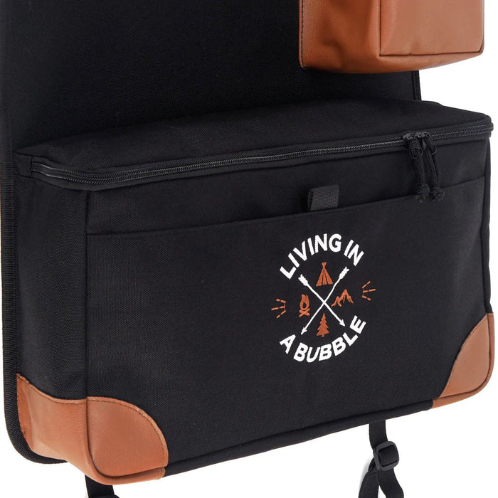 Living in a Bubble Premium Seat Back Storage with Toiletry Bag Bundle - 2 Pack
