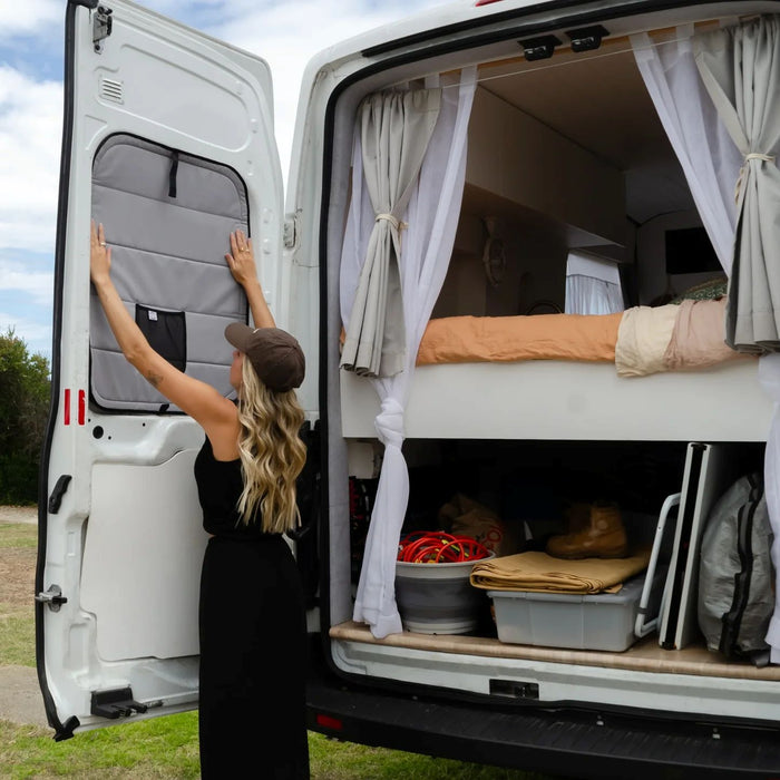 Living in a Bubble Thermomats for Ford Transit 2015+ – Full Metal Rear Barn Doors (Mid & High Roof)