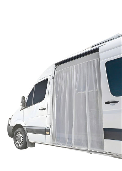 Living in a Bubble Universal Magnetic Side Door Van Fly Screen - Large Size - White