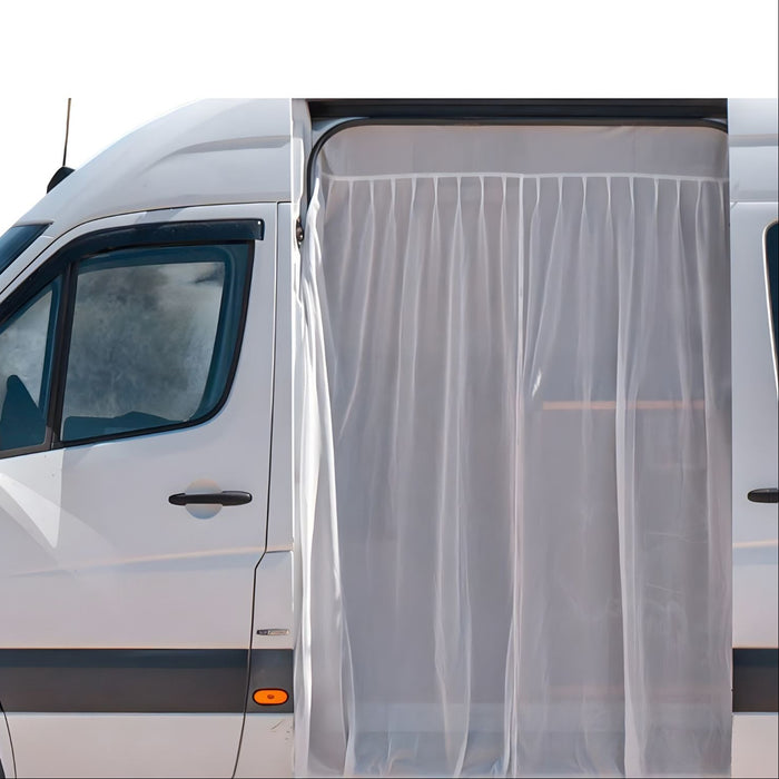 Living in a Bubble Universal Magnetic Side Door Van Fly Screen - Standard Size - White