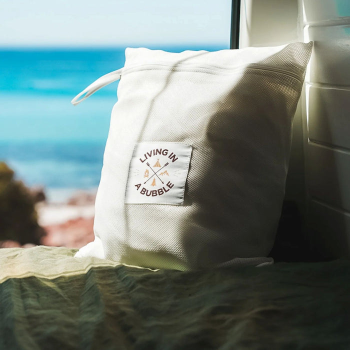 Living in a Bubble Universal Magnetic Side Door Van Fly Screen - Standard Size - White