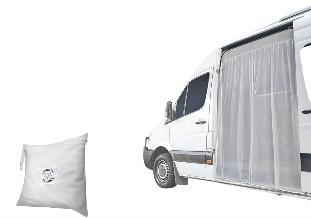 Living in a Bubble Universal Side and Rear Van Fly Screen Bundle - Large Size - White