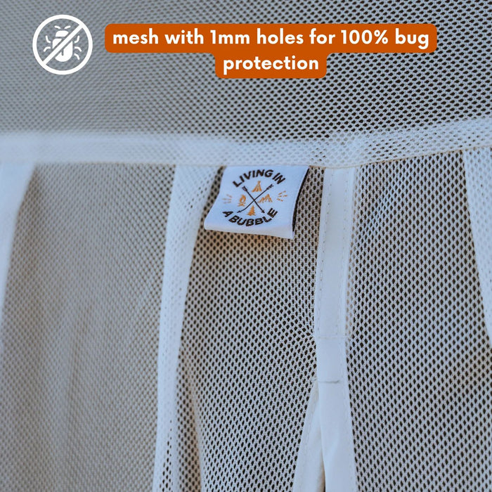 Living in a Bubble Universal Magnetic Side Door Van Fly Screen - Standard Size - White