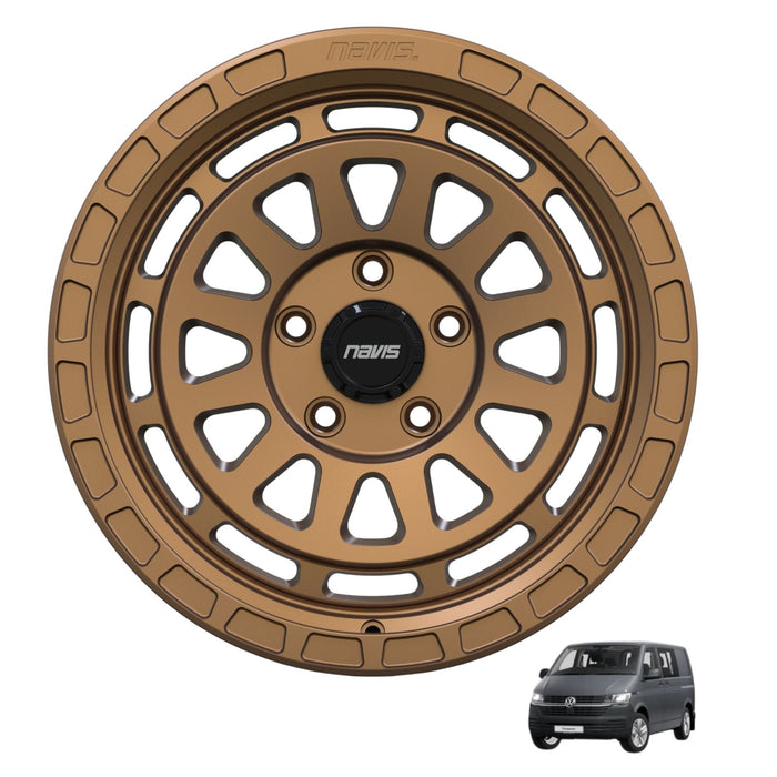 Navis Gelida-AT – 17″ Bronze Finish 8.5J 5×120 Alloy Wheels – Load Rated