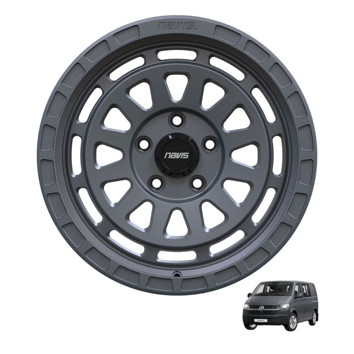 Navis Gelida-AT – 17″ Matt Anthracite Finish 8.5J 5×120 Alloy Wheels – Load Rated