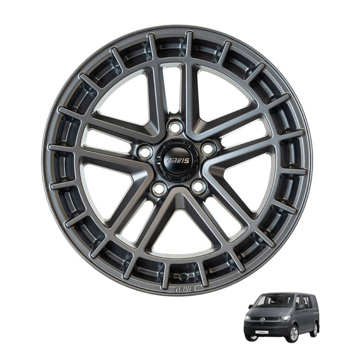 Navis MAC-AT – 17″ Matt Anthracite Finish 8.5J 5×120 Alloy Wheels – Load Rated