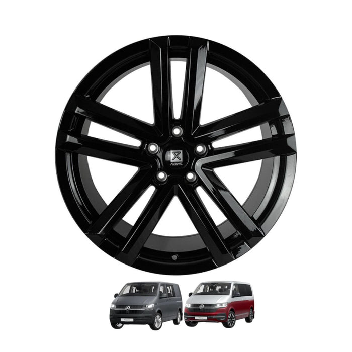Navis Twin-5 – 20″ Gloss Black Finish Alloy Wheels