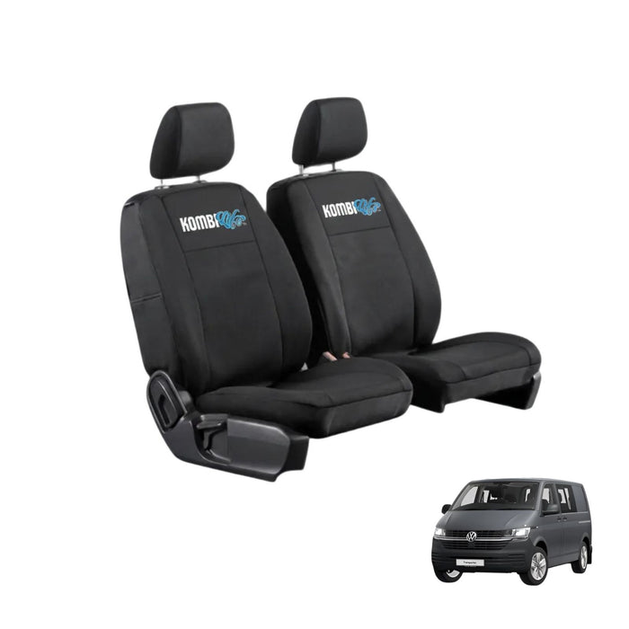 KombiLife Neoprene Cab Seat Covers For VW T6.1 Transporter – Fronts Only (Bucket Seats / No Armrest)