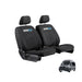 Black car seat covers with Kombi logo on a white background, featuring a small van illustration.