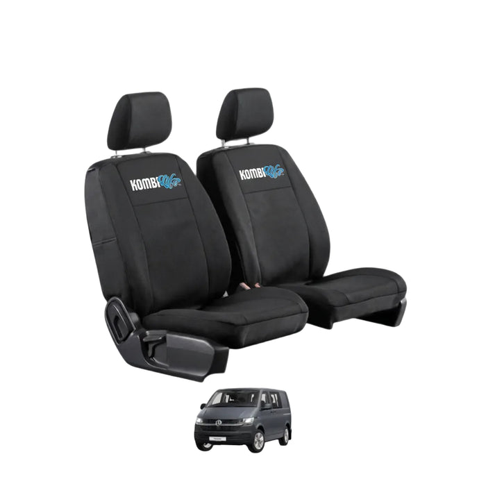 KombiLife Neoprene Cab Seat Covers For VW T6.1 Transporter – Fronts Only (Bucket Seats / No Armrest)