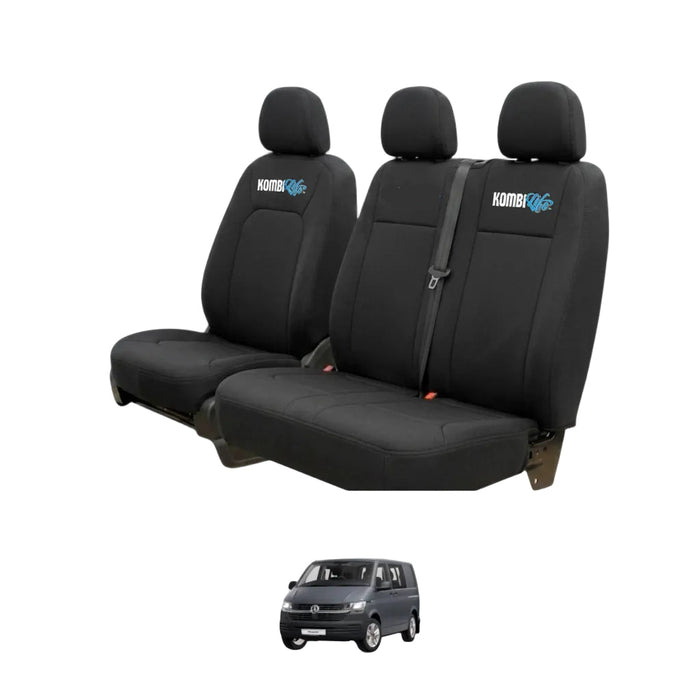 KombiLife Neoprene Seat Covers For VW T6.1 Transporter – Fronts Only (Bucket Driver / Bench Passenger)